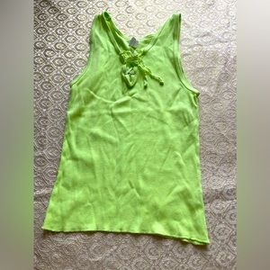Tank top for girl size M color green